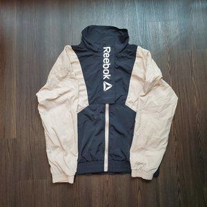 Women's Light Pink and Black Reebok Windbreaker